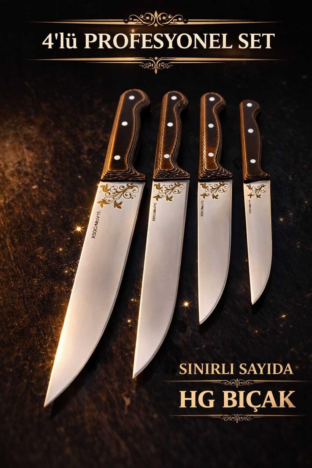 Bıçak Seti Profesyonel Mutfak Bıçak Seti Şef Bıçak Seti HGBS720
