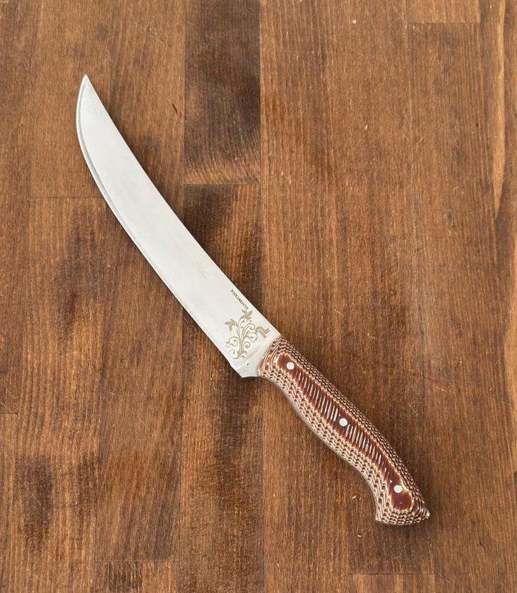 Nusret Bıçağı Kıvrık Tip Et Doğrama, Kesme, Dilimleme, Trimleme Bıçağı 21 cm HGns1608