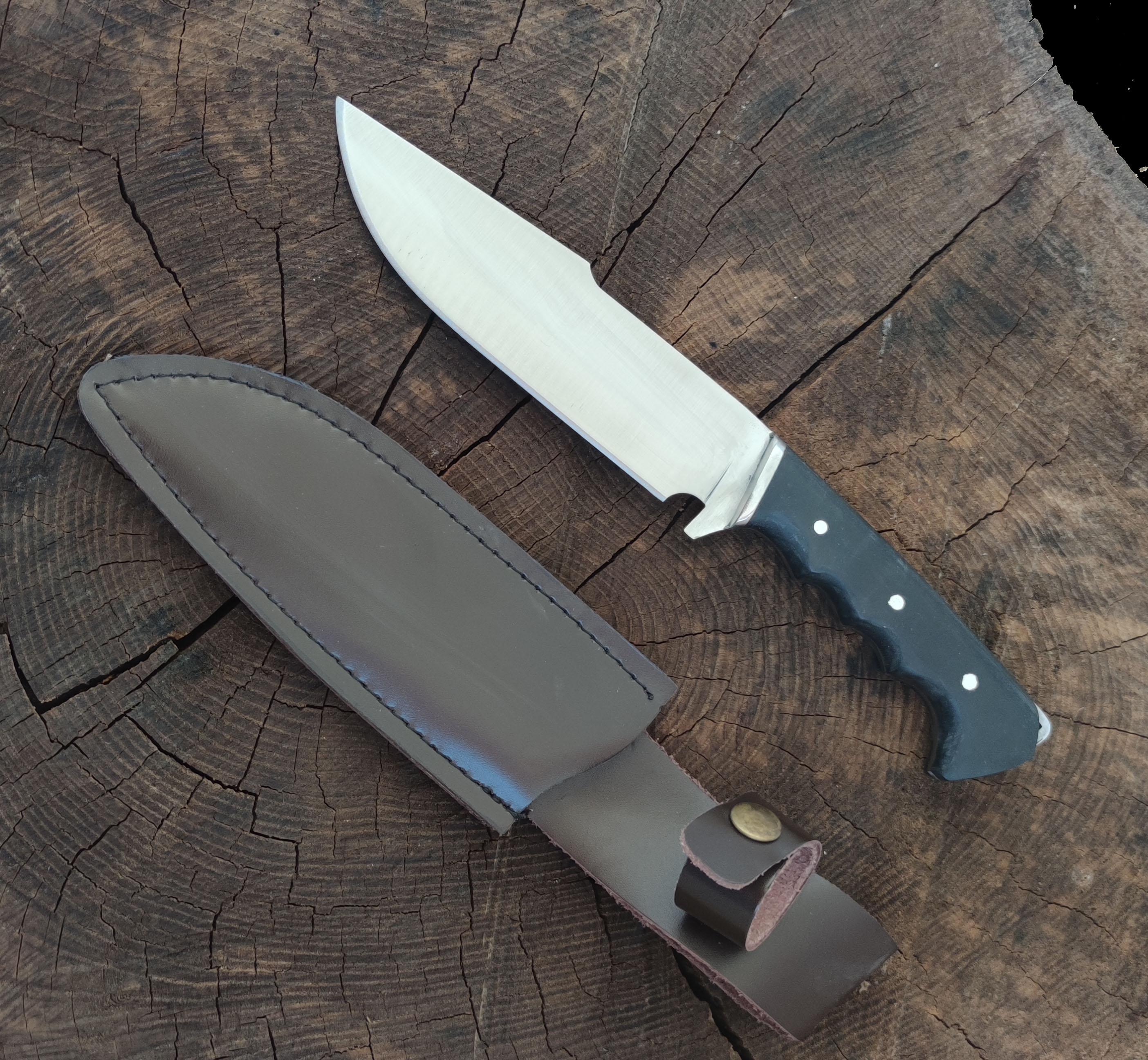 Av Bıçağı Avcı Bıçağı Kamp Bıçağı Bushcraft Deri Kılıflı HGPwi129